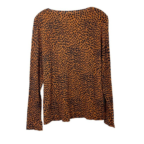 NEW J. Crew Teddie Crewneck Pullover Swearer Animal Spot Print - Size Large - Picture 2 of 6